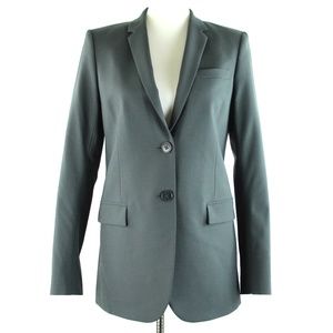 Theory Taylan Wool Blend Tailored Granite Grey Single Breasted Blazer Jacket 6